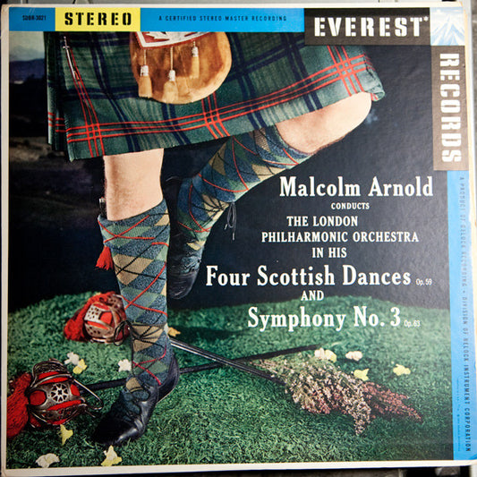Malcolm Arnold Conducts The London Philharmonic Orchestra* : Four Scottish Dances (Op. 59) And Symphony No. 3 (Op. 63) (LP, Album, Sil)