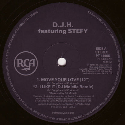 DJ H Featuring Stefy* : Move Your Love (12")