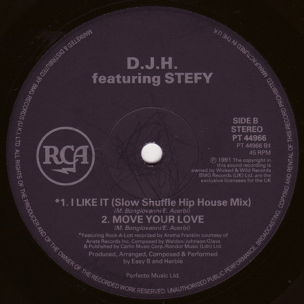 DJ H Featuring Stefy* : Move Your Love (12")