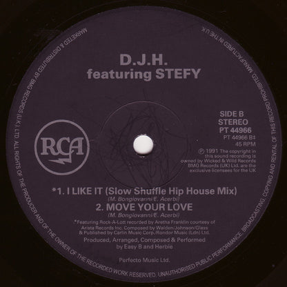 DJ H Featuring Stefy* : Move Your Love (12")