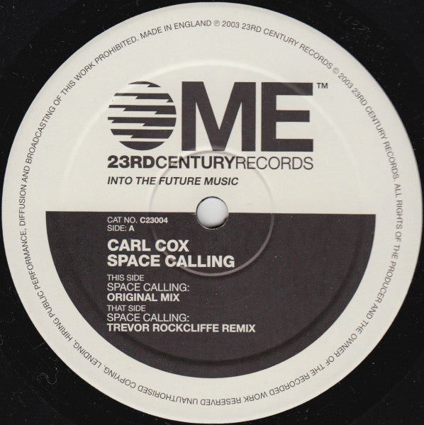 Carl Cox : Space Calling (12")