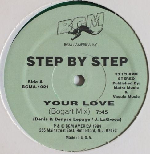 Step By Step (3) : Your Love (12", Gre)