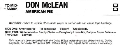 Don McLean : American Pie  (Cass, Album)