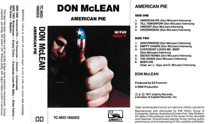 Don McLean : American Pie  (Cass, Album)