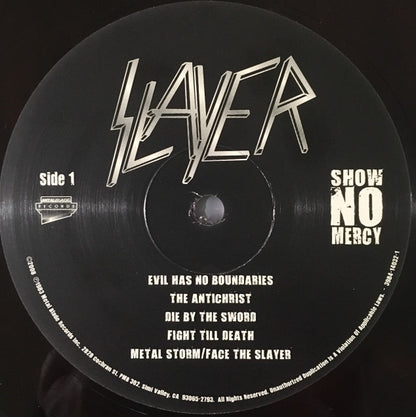 Slayer : Show No Mercy (LP, Album, RE, RM, Red)