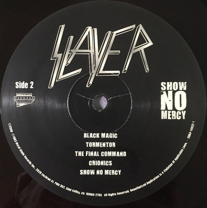 Slayer : Show No Mercy (LP, Album, RE, RM, Red)