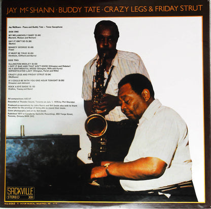 Jay McShann · Buddy Tate : Crazy Legs & Friday Strut (LP, Album)