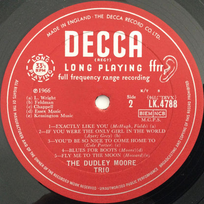 Dudley Moore Trio : Genuine Dud (LP, Album, Mono)