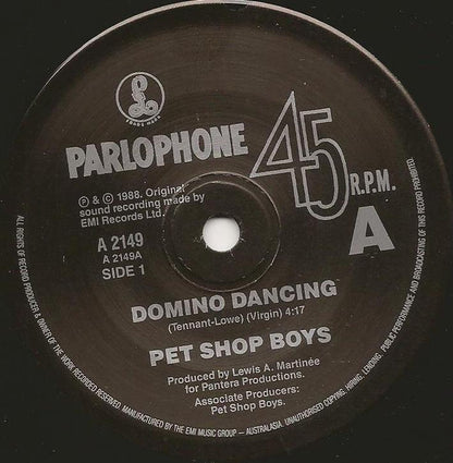 Pet Shop Boys : Domino Dancing (7", Single)