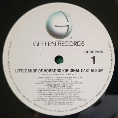 Howard Ashman & Alan Menken : Little Shop Of Horrors - Original Cast Album (LP, Album)