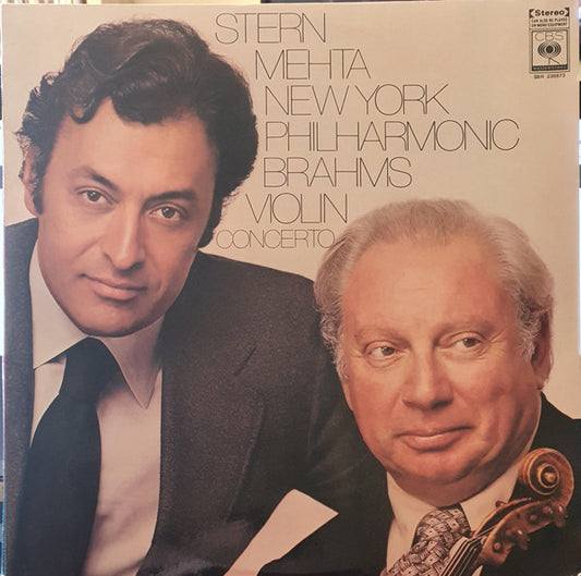 Isaac Stern, Zubin Mehta, New York Philharmonic - Johannes Brahms : Violin Concerto (LP, Album)