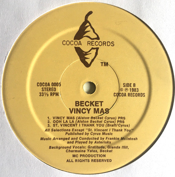 Alston "Beckett" Cyrus : Vincy Mas (LP, Album)