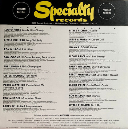 Various : Rip It Up: The Best Of Specialty Records (LP, Comp, Yel)