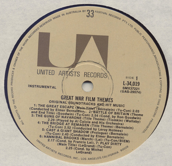 Various : Great War Film Themes (LP)