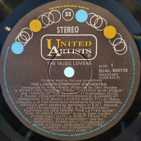 Pyotr Ilyich Tchaikovsky, André Previn, London Symphony Orchestra : The Music Lovers - Original Motion Picture Soundtrack (LP, Album)