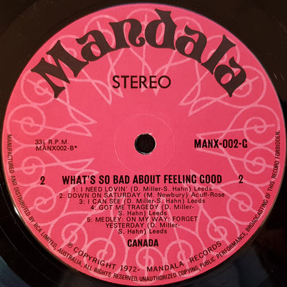 Canada (14) : What's So Bad About Feeling Good (LP, Album)