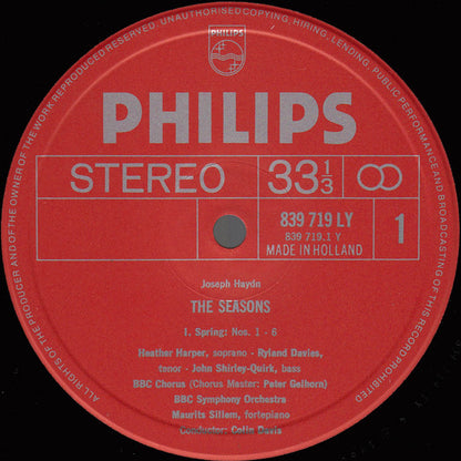 Joseph Haydn / Sir Colin Davis : The Seasons / Die Jahreszeiten (3xLP, Red + Box)
