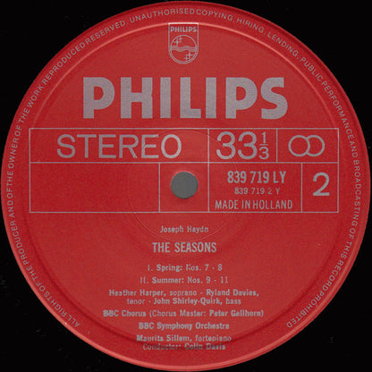 Joseph Haydn / Sir Colin Davis : The Seasons / Die Jahreszeiten (3xLP, Red + Box)
