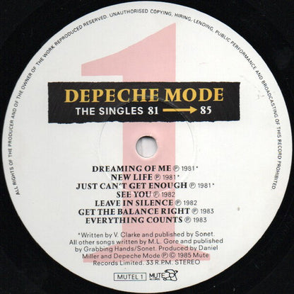 Depeche Mode : The Singles 81 → 85 (LP, Comp, Gat)