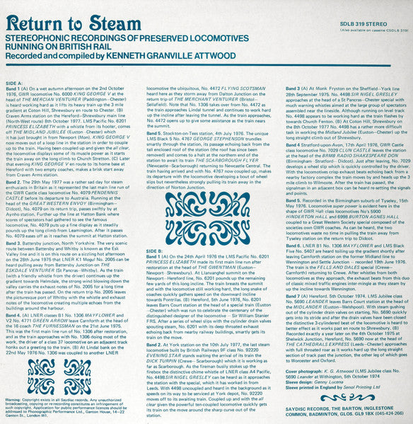Kenneth Granville Attwood : Return To Steam - Vol.2 (LP)