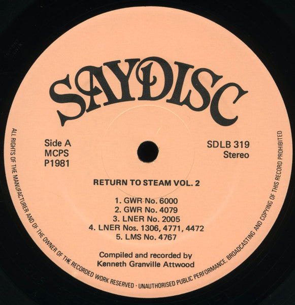 Kenneth Granville Attwood : Return To Steam - Vol.2 (LP)