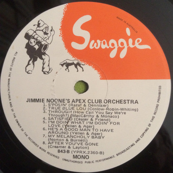 Jimmie Noone's Apex Club Orchestra : Volume Three 1929 (LP, Comp, Mono, RM)