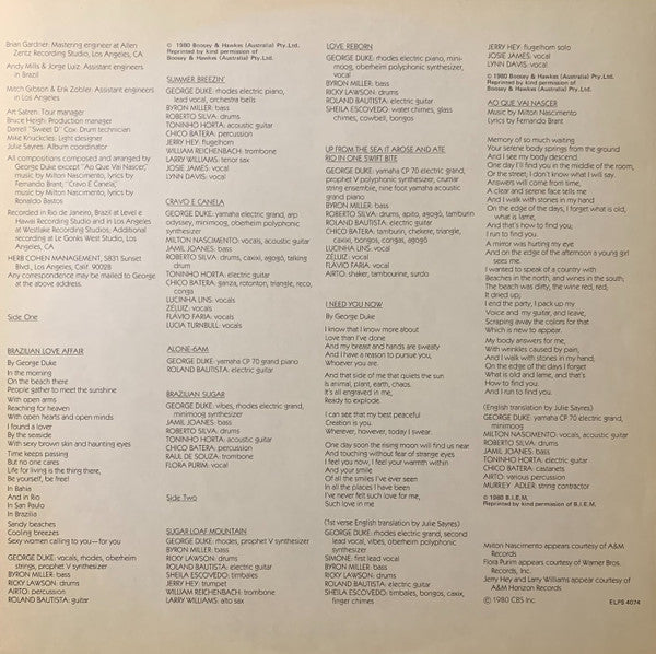 George Duke : A Brazilian Love Affair (LP, Album)