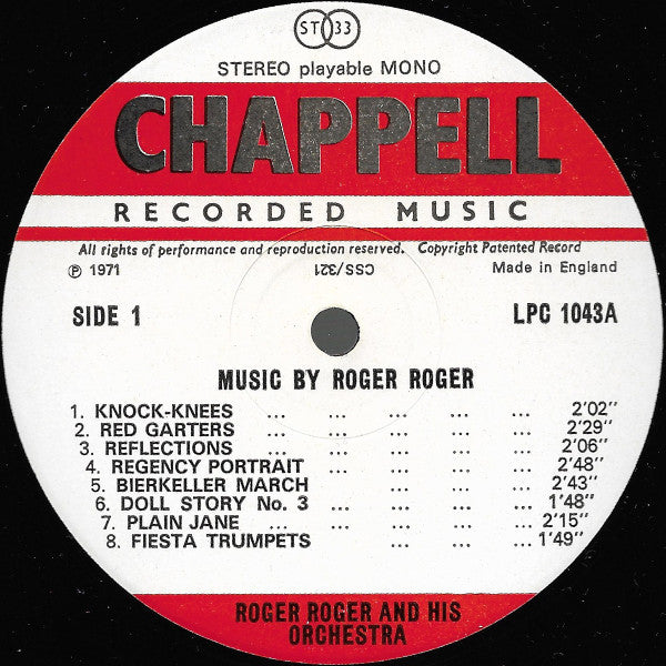 Roger Roger And His Orchestra : Music By Roger Roger (LP, Mono)