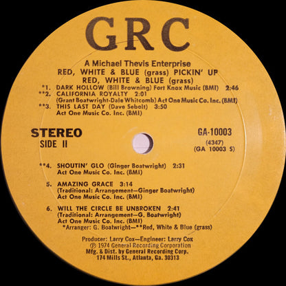 Red, White & Blue (Grass) : Pickin' Up (LP, Album)