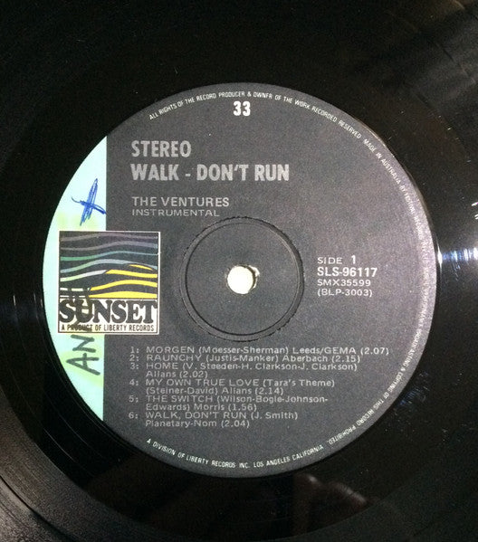 The Ventures : Walk Don't Run (LP, Album, RE)