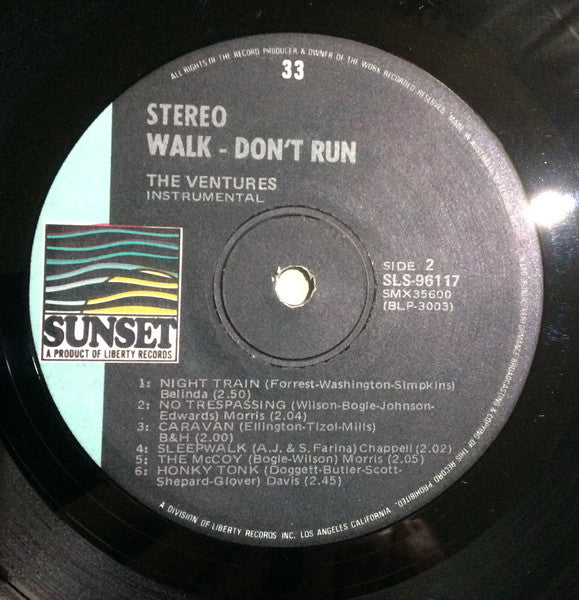 The Ventures : Walk Don't Run (LP, Album, RE)