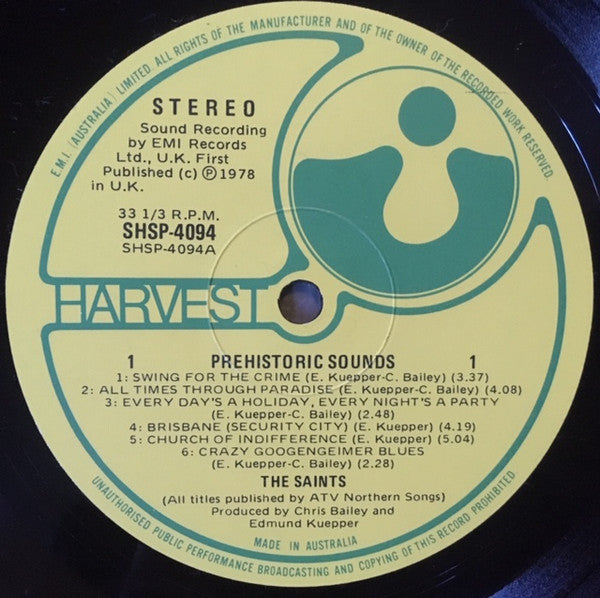 The Saints (2) : Prehistoric Sounds (LP, Album)