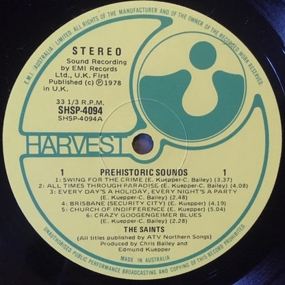 The Saints (2) : Prehistoric Sounds (LP, Album)