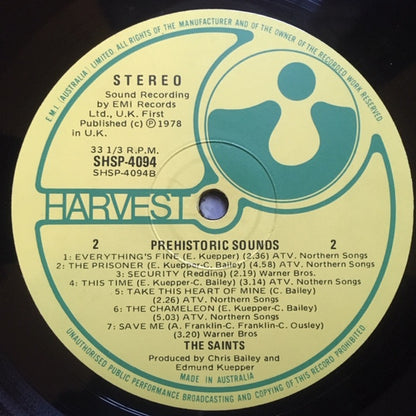 The Saints (2) : Prehistoric Sounds (LP, Album)