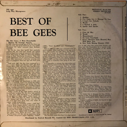 Bee Gees : Best Of Bee Gees (LP, Comp)