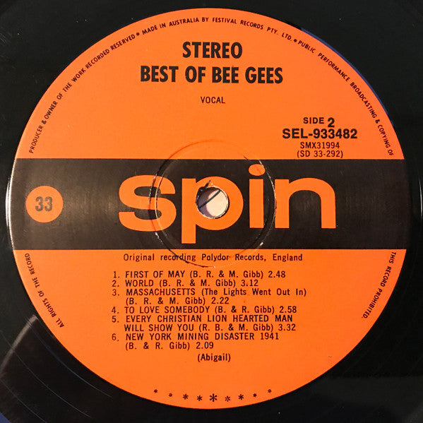 Bee Gees : Best Of Bee Gees (LP, Comp)