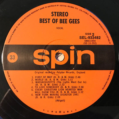 Bee Gees : Best Of Bee Gees (LP, Comp)