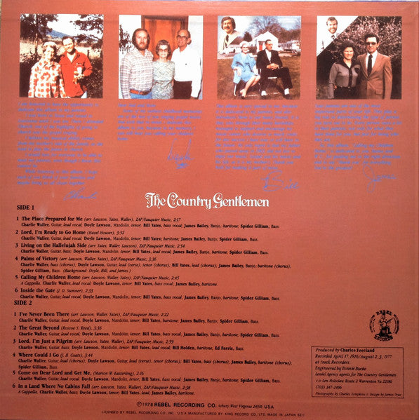 The Country Gentlemen = The Country Gentlemen : Calling My Children Home = ゴスペル (LP, Album)