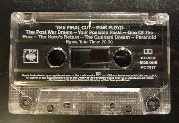 Pink Floyd : The Final Cut (Cass, Album, Dol)