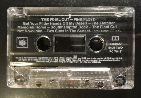 Pink Floyd : The Final Cut (Cass, Album, Dol)