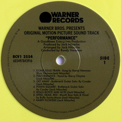 Various : Performance: Original Motion Picture Sound Track (LP, Album, Ltd, RE, Yel)