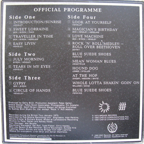 Uriah Heep : Uriah Heep Live (2xLP, Album, RE)