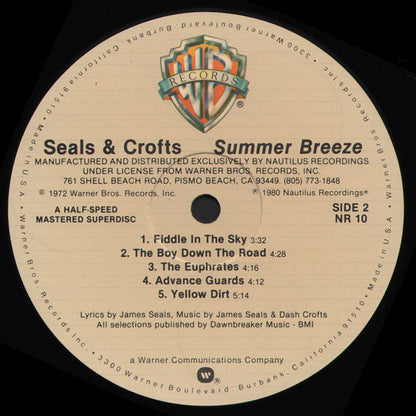 Seals & Crofts : Summer Breeze (LP, Album, Ltd, RE)