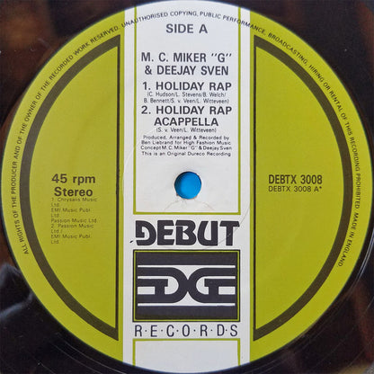 MC Miker G. & DJ Sven : Holiday Rap (12", Single)
