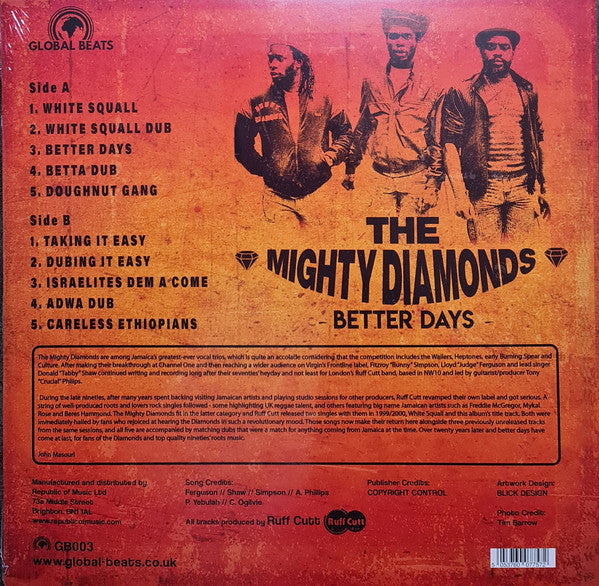The Mighty Diamonds : Better Days (The Lost Album Of The 90's) (LP, Album)