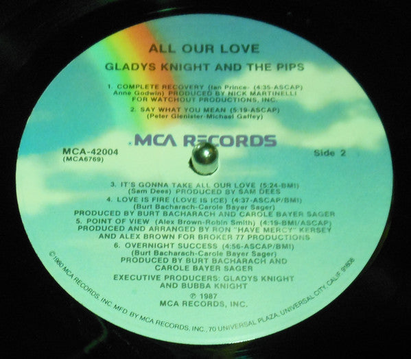 Gladys Knight And The Pips : All Our Love (LP, Album)