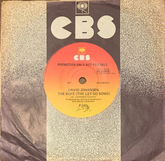 David Johansen : Funky But Chic / The Rope (The Let Go Song) (7", Single, Promo)