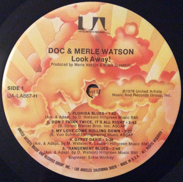 Doc & Merle Watson : Look Away! (LP, Album, Ter)