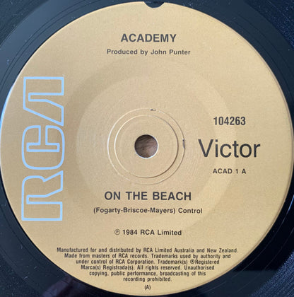 Academy : On The Beach (7", Single)