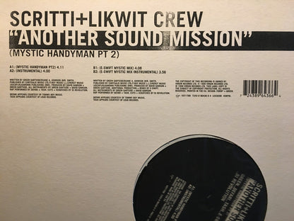 Scritti Politti + Likwit Crew : Another Sound Mission (Mystic Handyman Pt 2) (12")